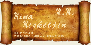 Mina Miškeljin vizit kartica